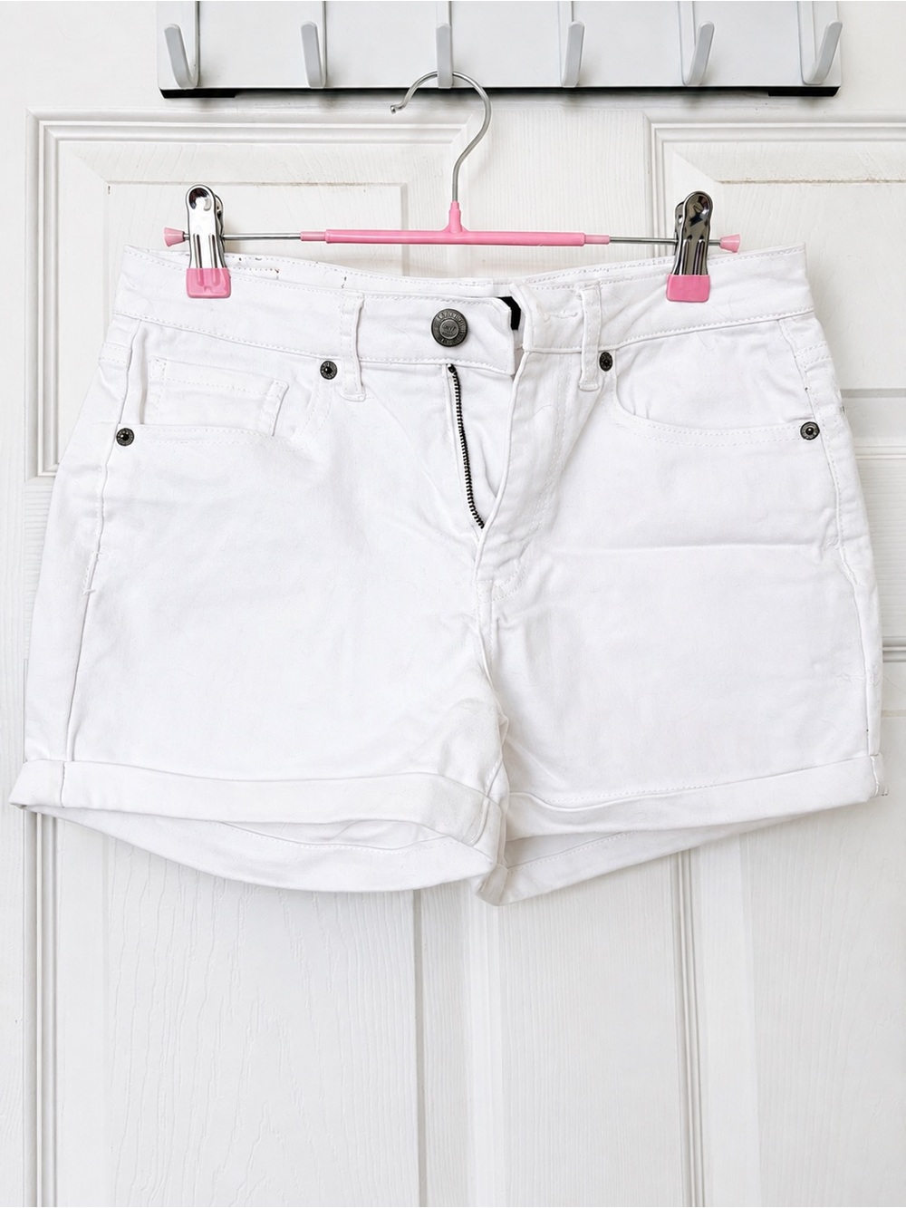 Aeropostale High-Waisted White Denim Shorts